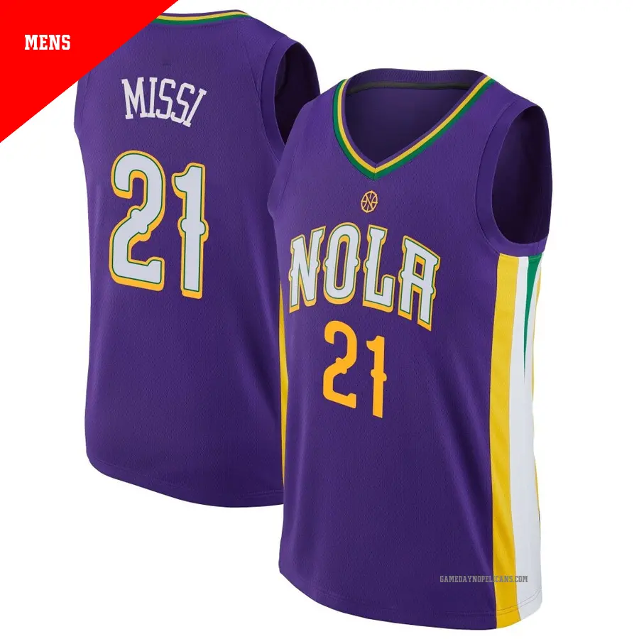 ＃21 Men's Yves Missi New Orleans Pelicans Purple Swingman JerseyCity Edition