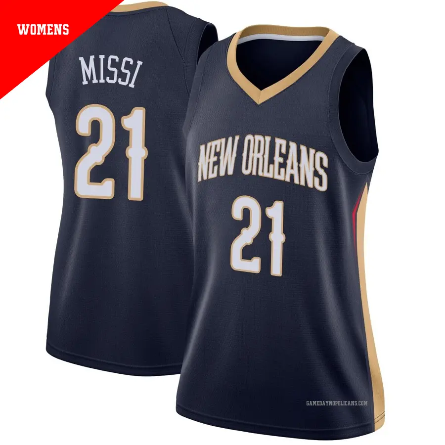 ＃21 Women's Yves Missi New Orleans Pelicans Navy Swingman Jersey Icon Edition