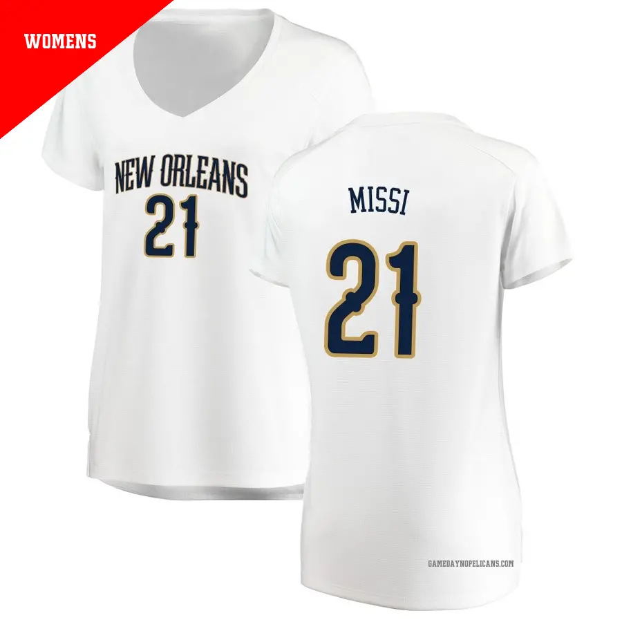 ＃21 Women's Yves Missi New Orleans Pelicans White Fast Break JerseyAssociation Edition